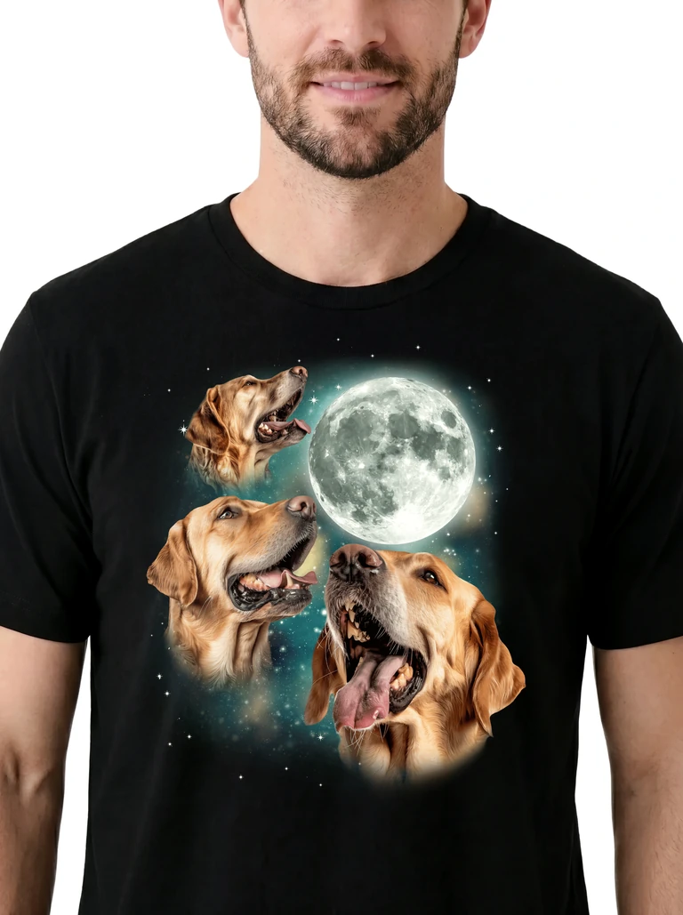 Three Golden Retriever Moon on model m1-3