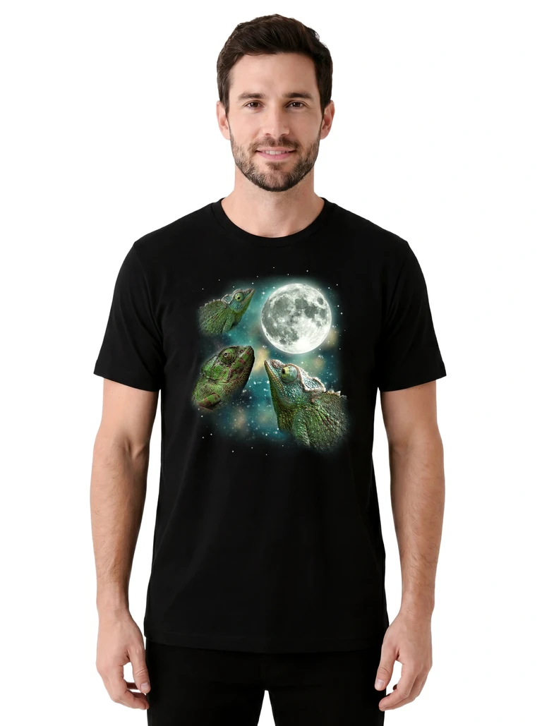 Three Green Chameleon Moon on model m1-1
