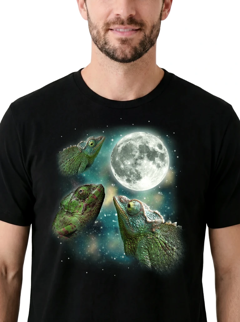Three Green Chameleon Moon on model m1-3