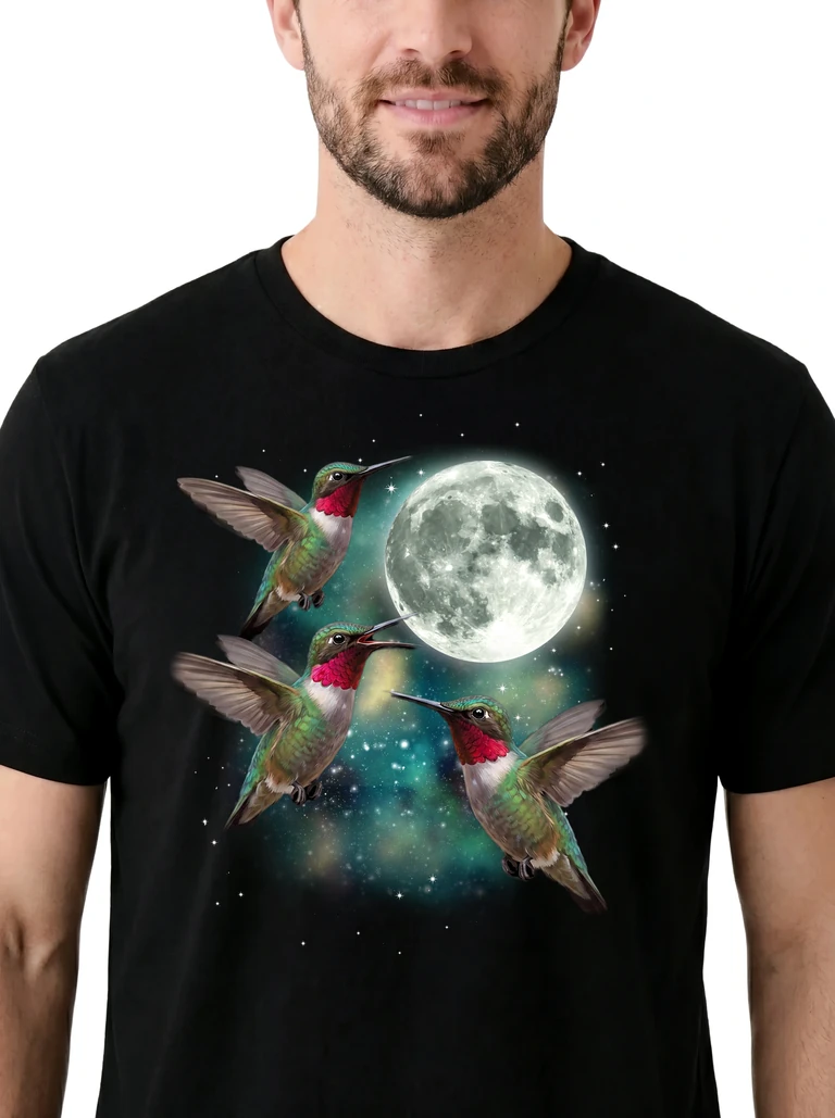 Three Hummingbird Moon on model m1-3
