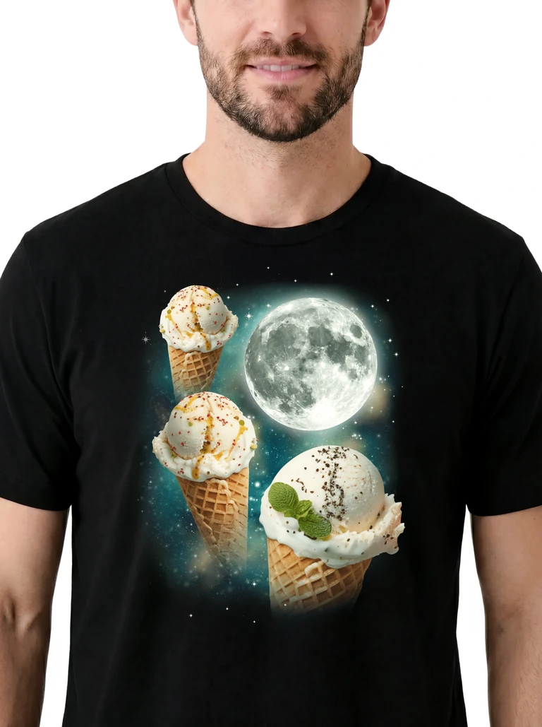 Three Ice Cream Cones Moon on model m1-3