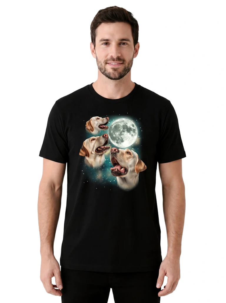 Three Labrador Retriever White Moon on model m1-1