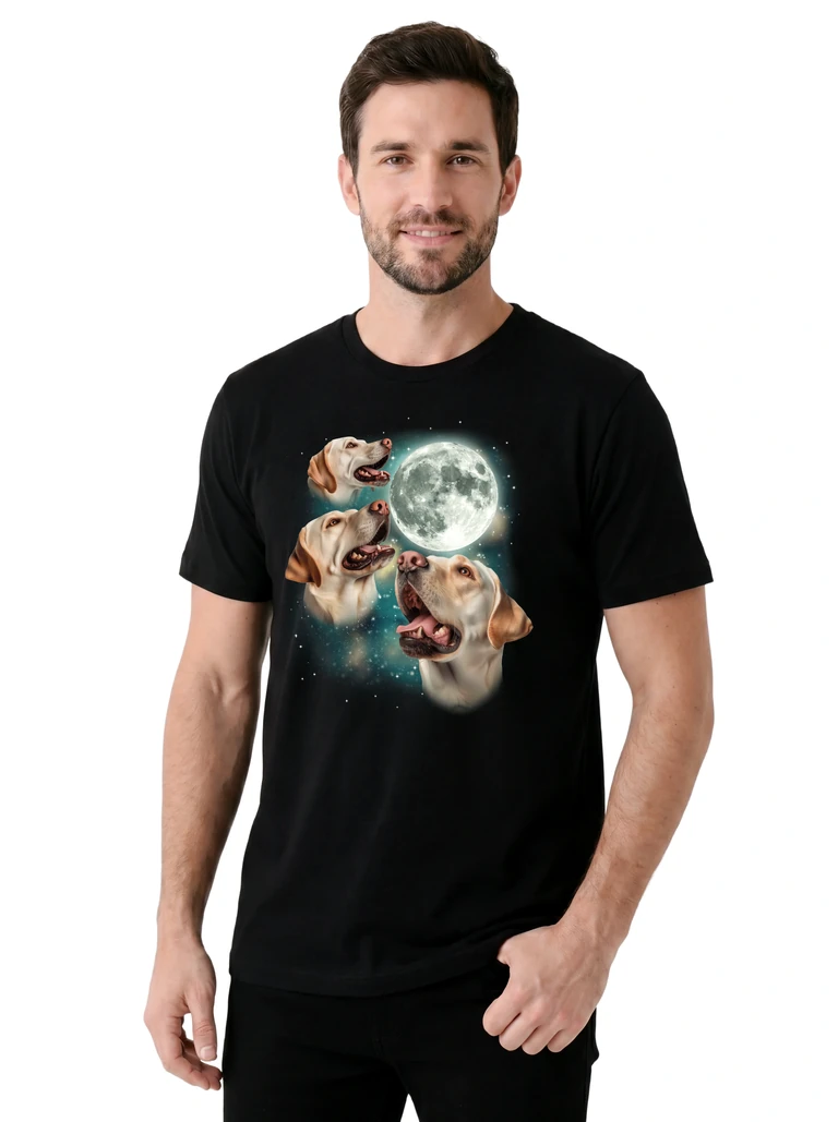 Three Labrador Retriever White Moon on model m1-2