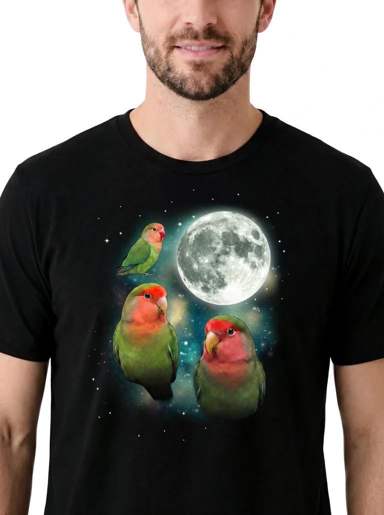 Three Lovebird Moon on model m1-3