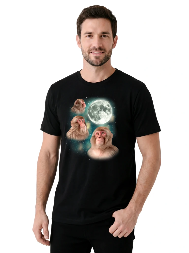 Three Macaque Moon on model m1-2