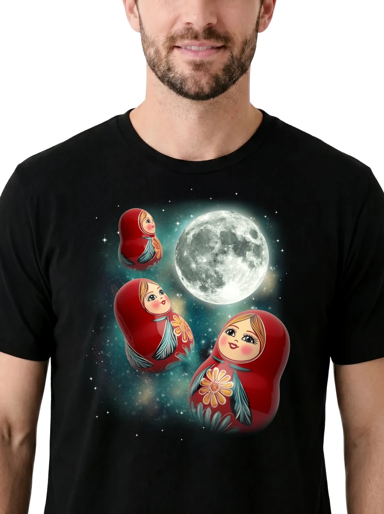 Three Matryoshka Doll Moon on model m1-3