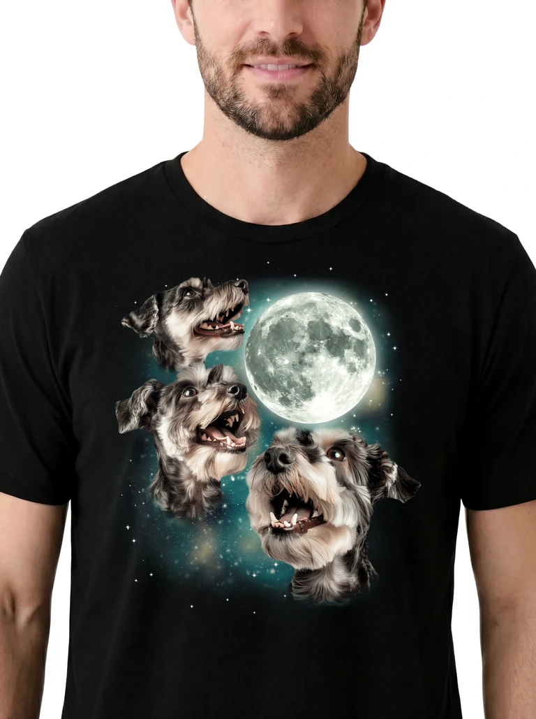 Three Miniature Schnauzer Moon on model m1-3
