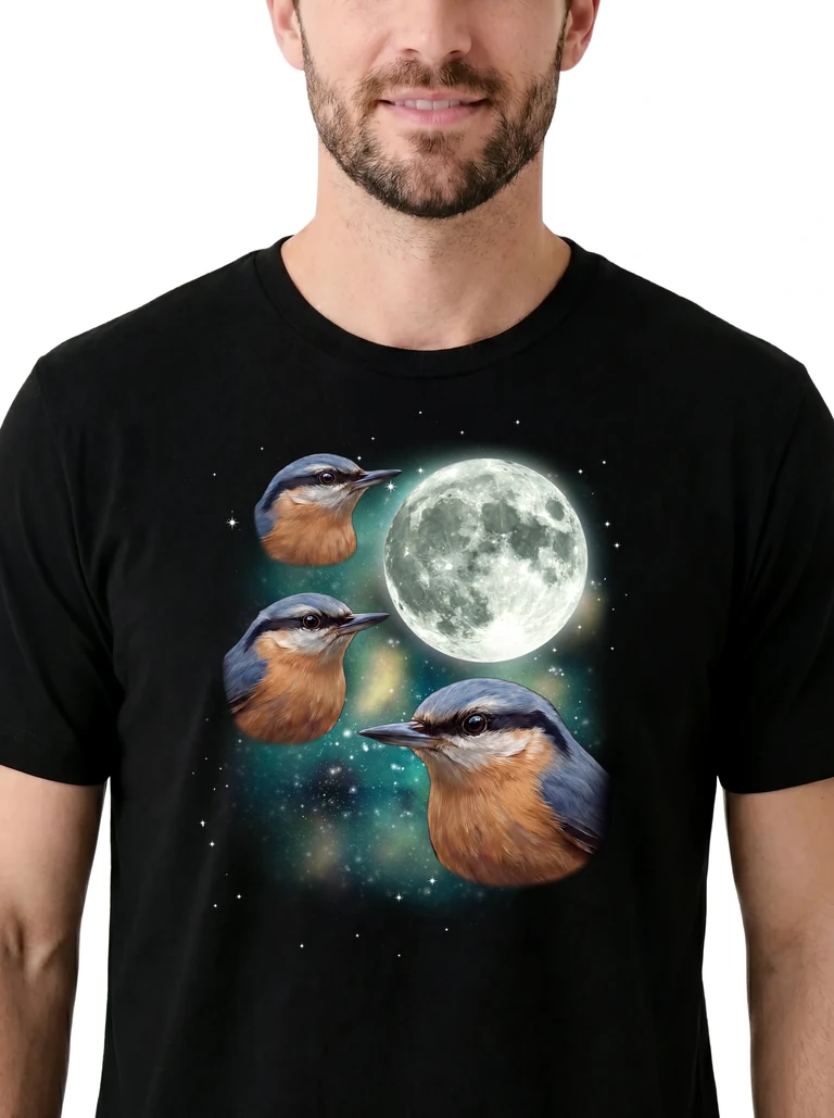 Three Nuthatch Moon on model m1-3