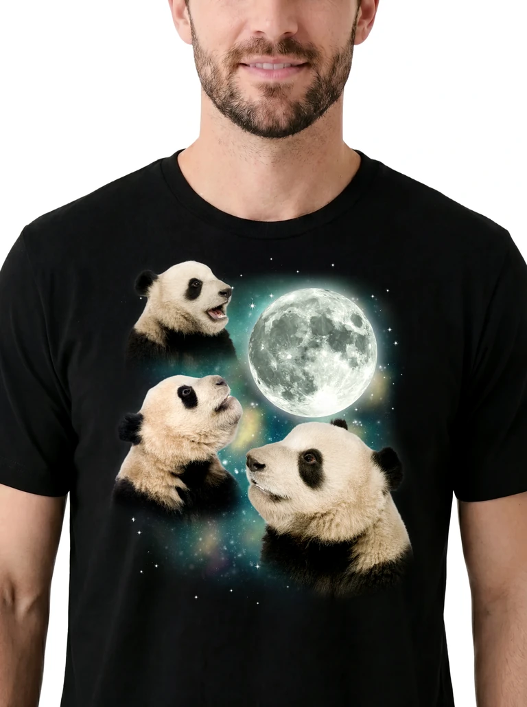 Three Panda Moon on model m1-3