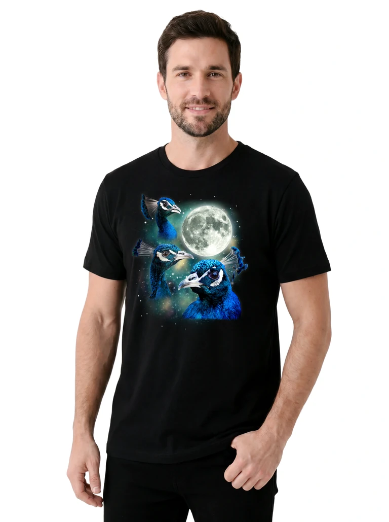 Three Peacock Moon on model m1-2