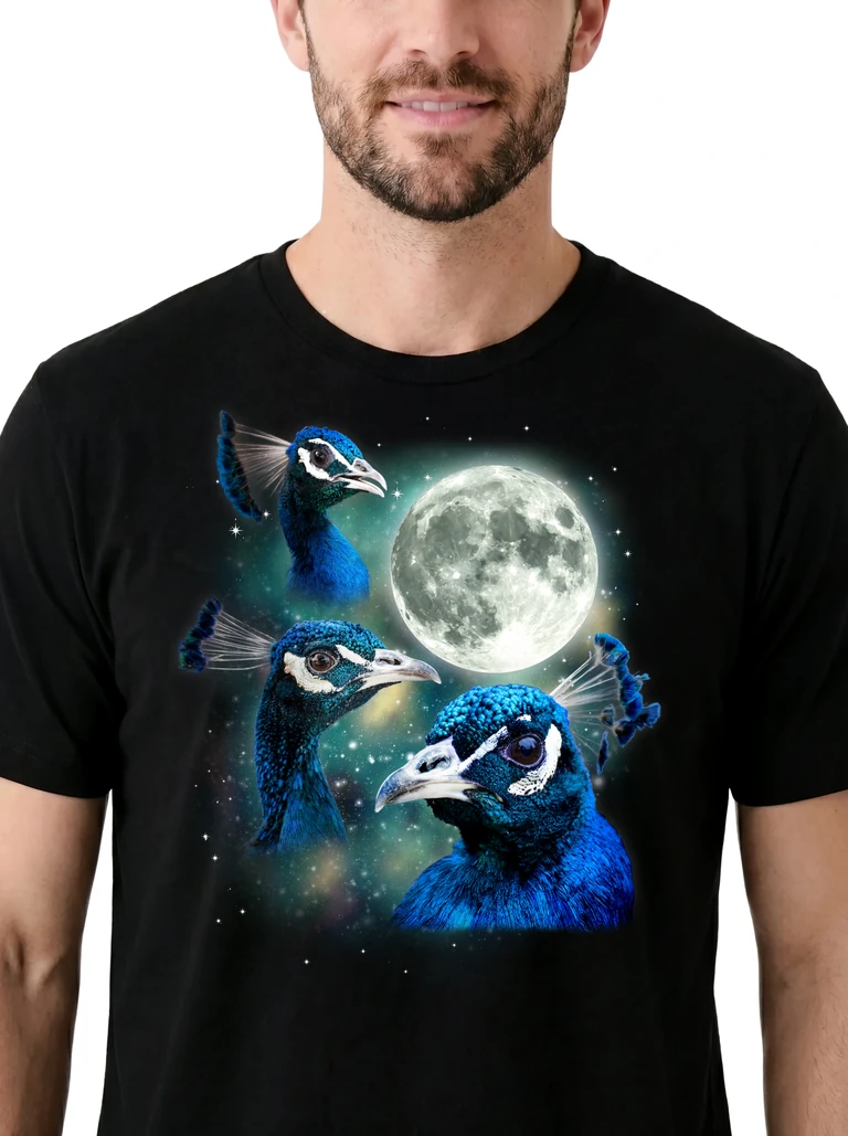 Three Peacock Moon on model m1-3