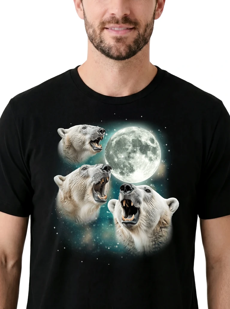 Three Polar Bear Moon on model m1-3