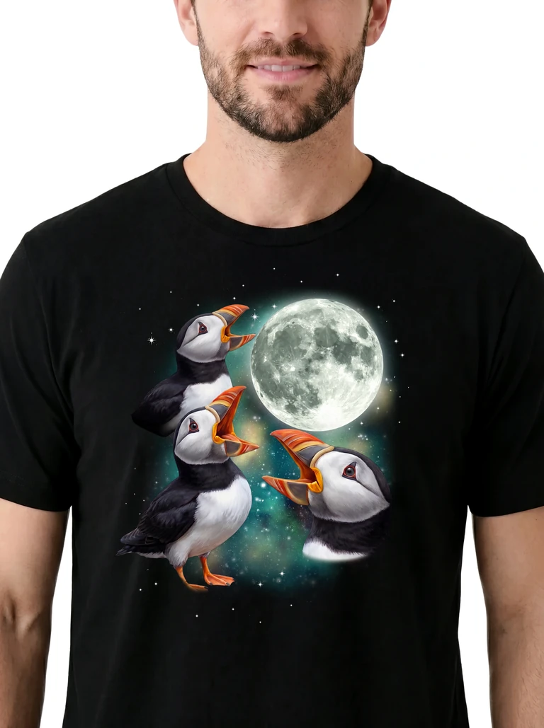 Three Puffin Moon on model m1-3