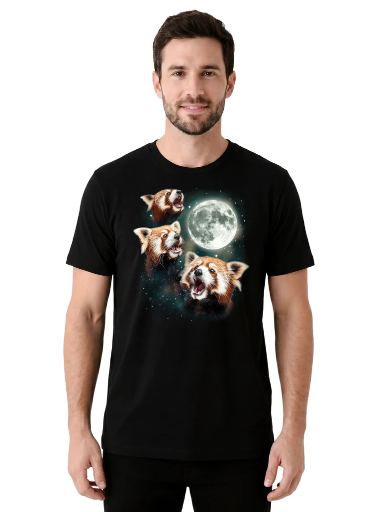 Three Red Panda Moon on model m1-1