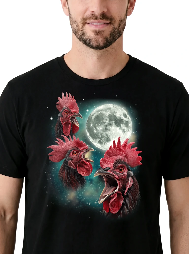 Three Rooster Moon on model m1-3