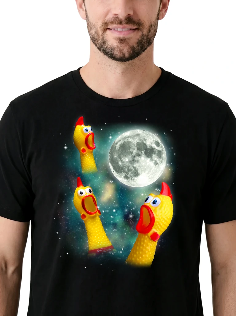 Three Rubber Chicken Moon on model m1-3