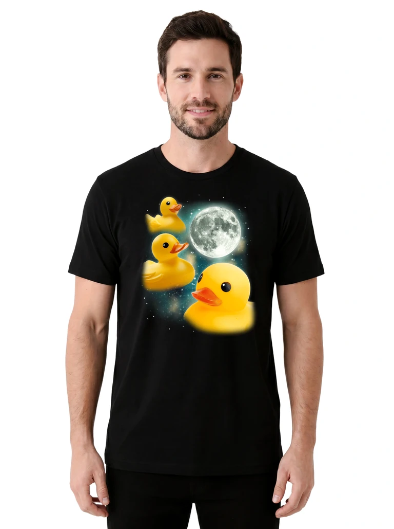 Three Rubber Duck Moon on model m1-1