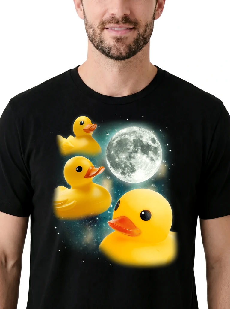 Three Rubber Duck Moon on model m1-3