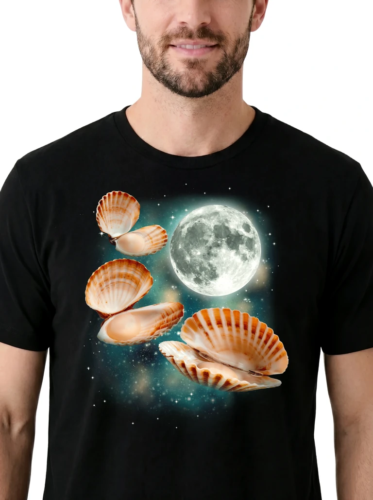 Three Scallop Moon on model m1-3