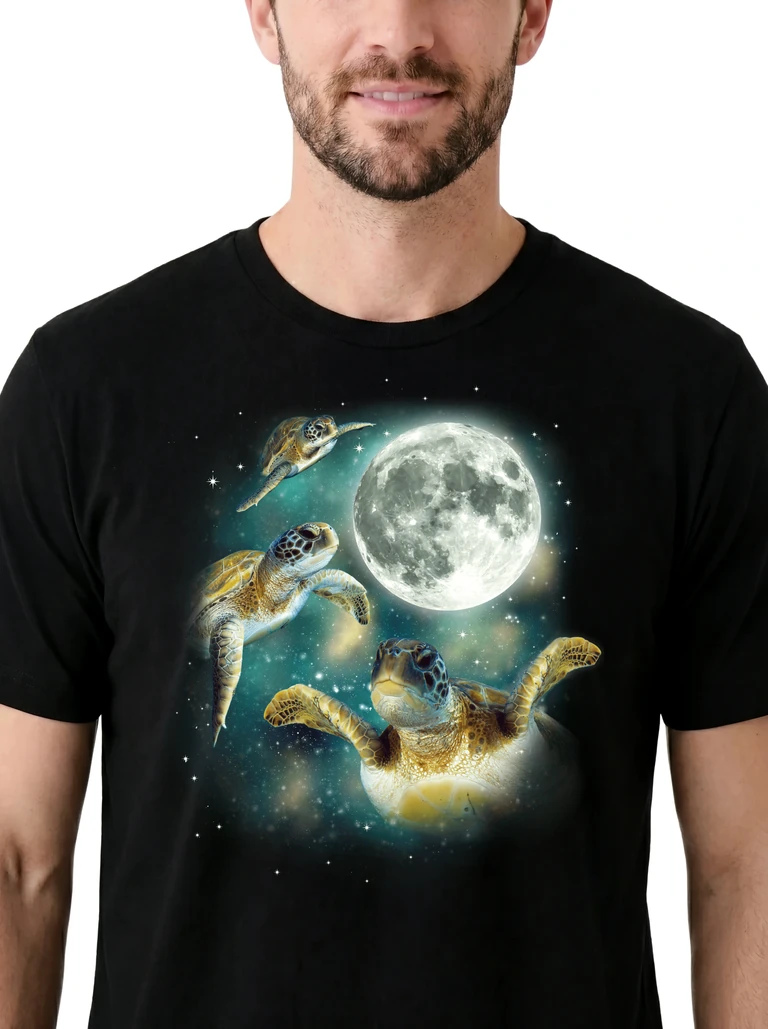 Three Sea Turtle Moon on model m1-3
