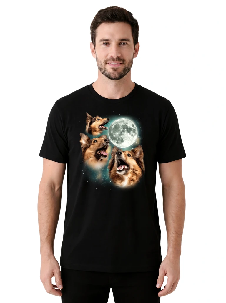 Three Shetland Sheepdog Moon on model m1-1