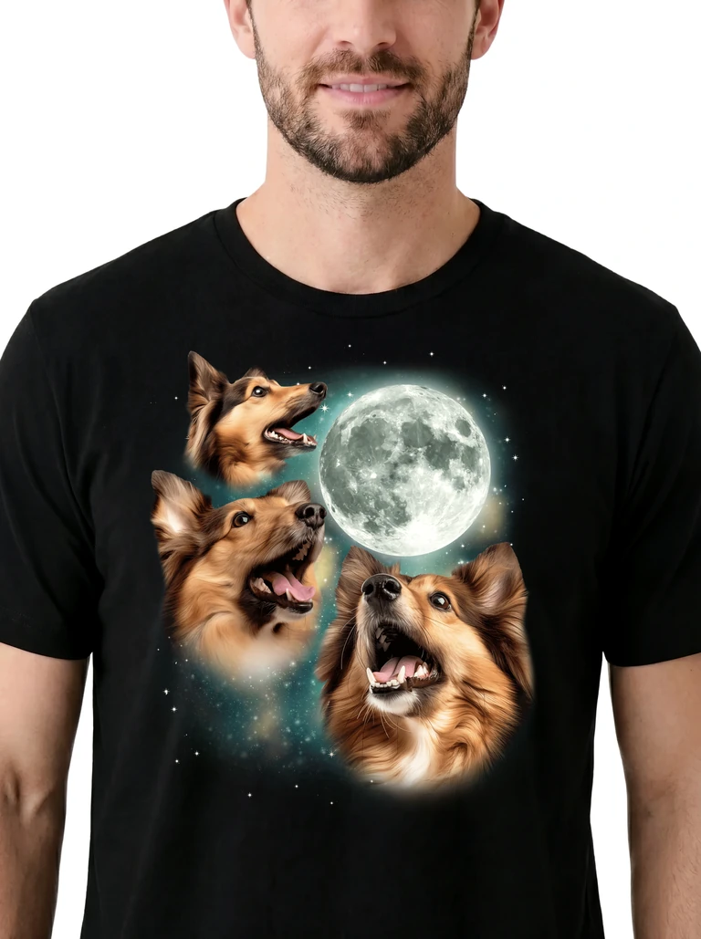 Three Shetland Sheepdog Moon on model m1-3