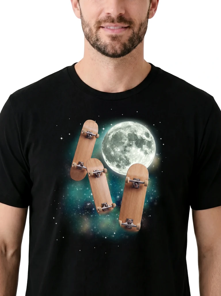Three Skateboard Moon on model m1-3