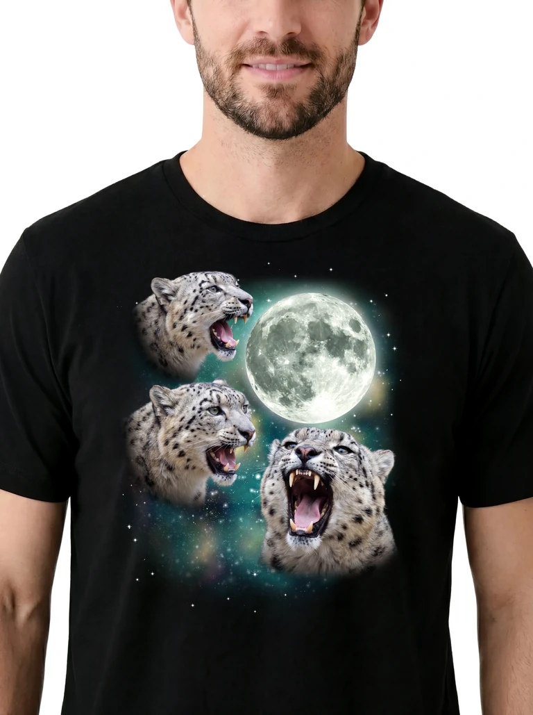 Three Snow Leopard Moon on model m1-3