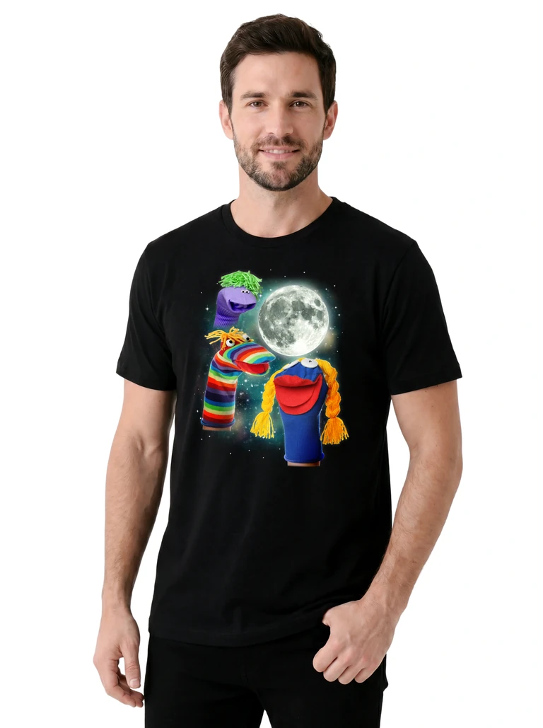 Three Sock Puppet Moon on model m1-2