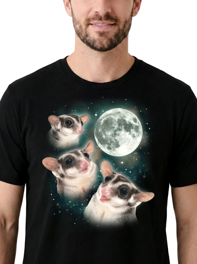 Three Sugar Glider Moon on model m1-3