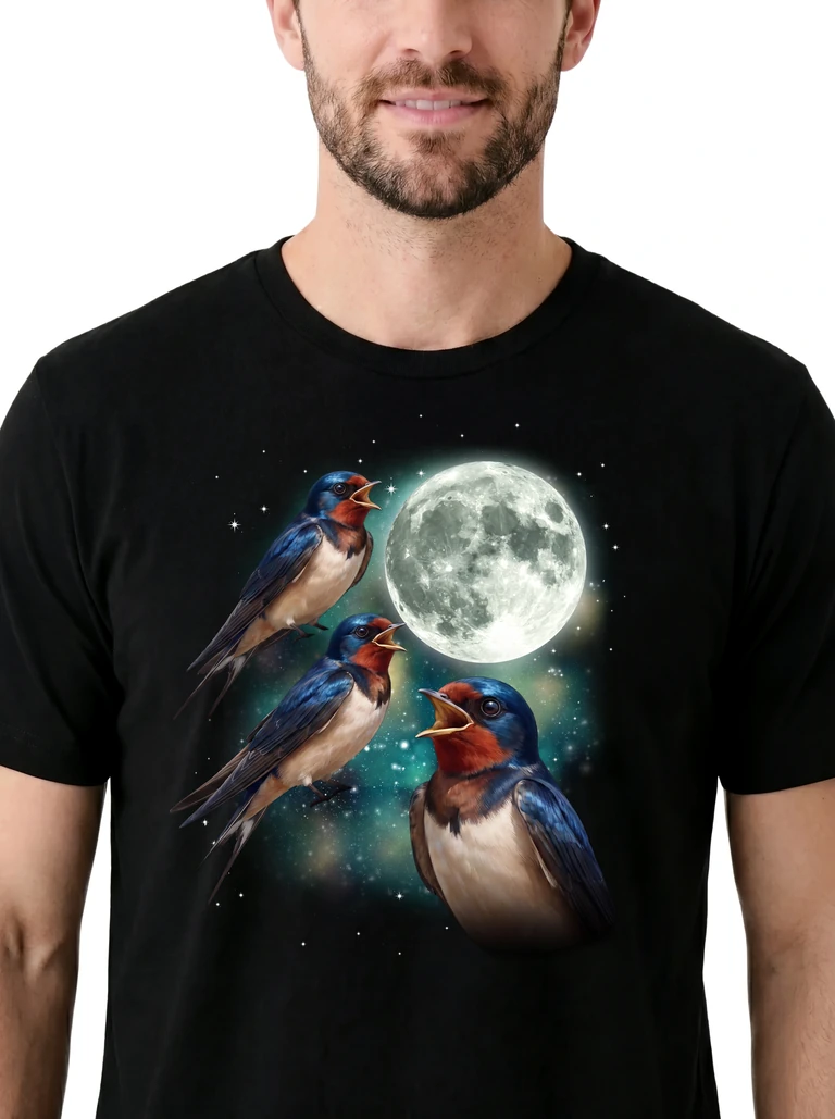 Three Swallow Moon on model m1-3