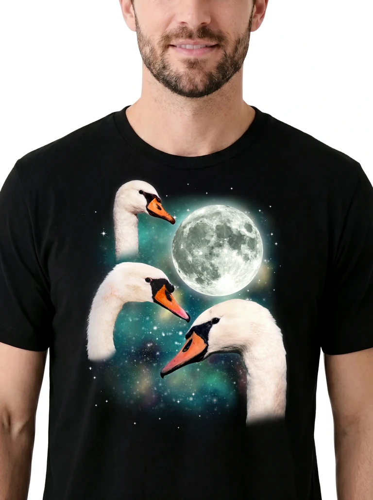 Three Swans Moon on model m1-3
