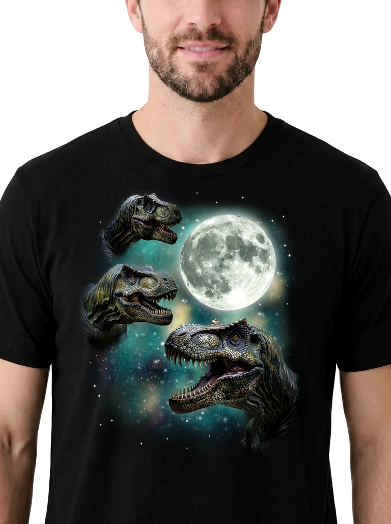 Three T Rex Moon on model m1-3