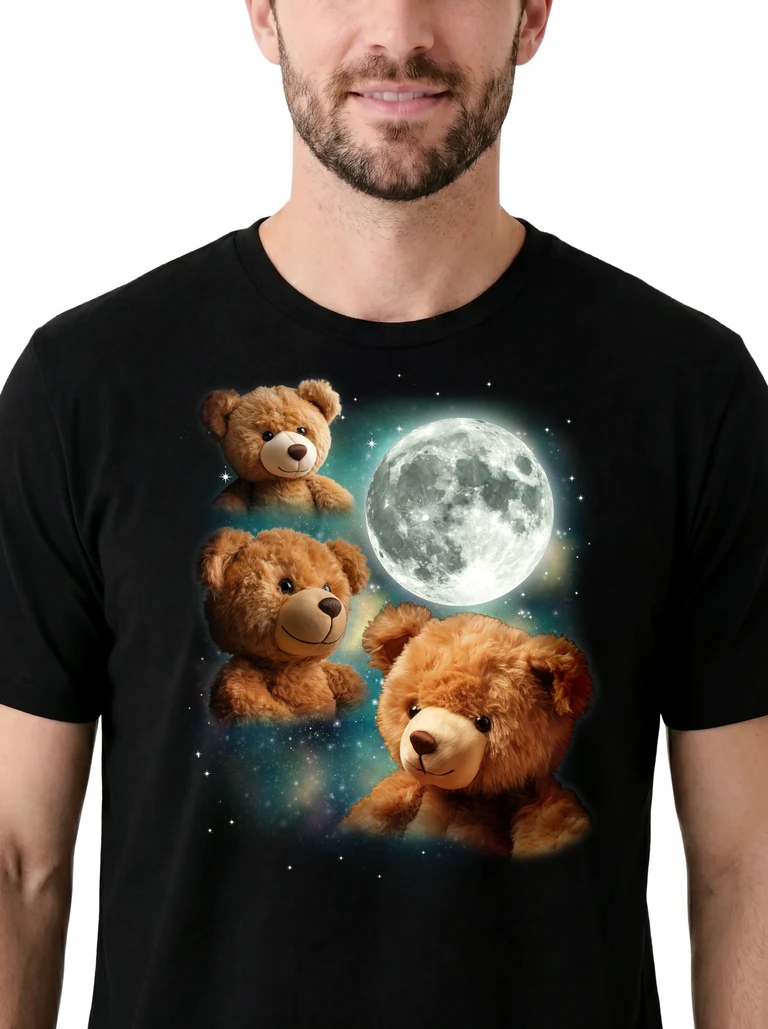 Three Teddy Bear Moon on model m1-3