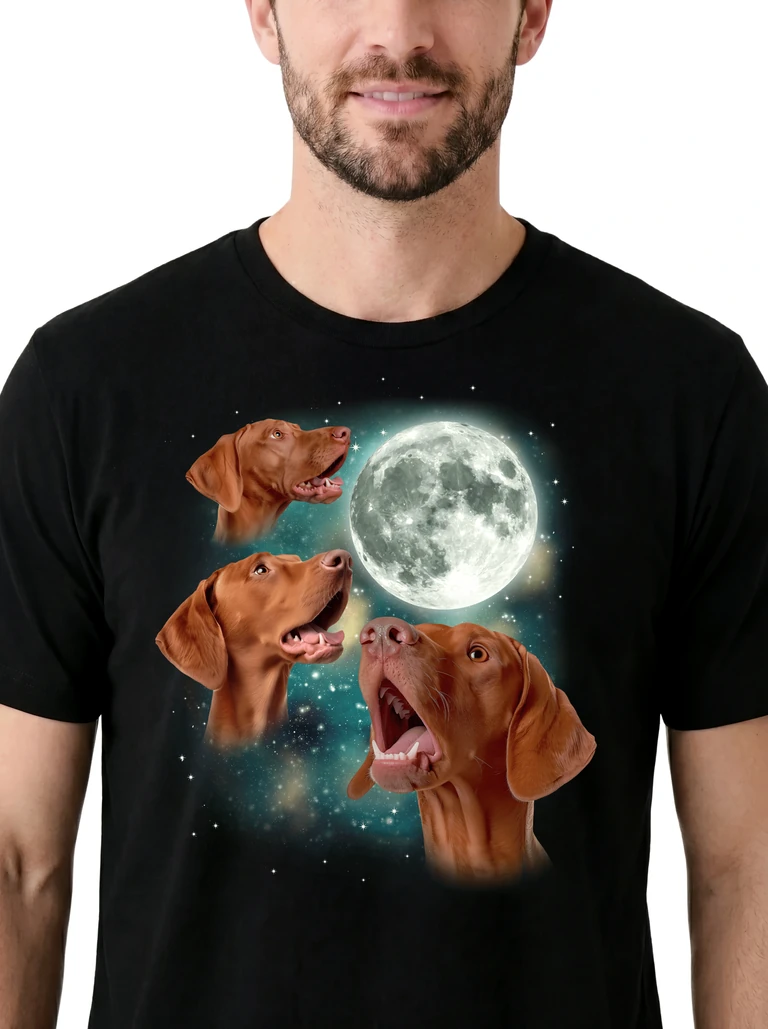 Three Vizsla Moon on model m1-3