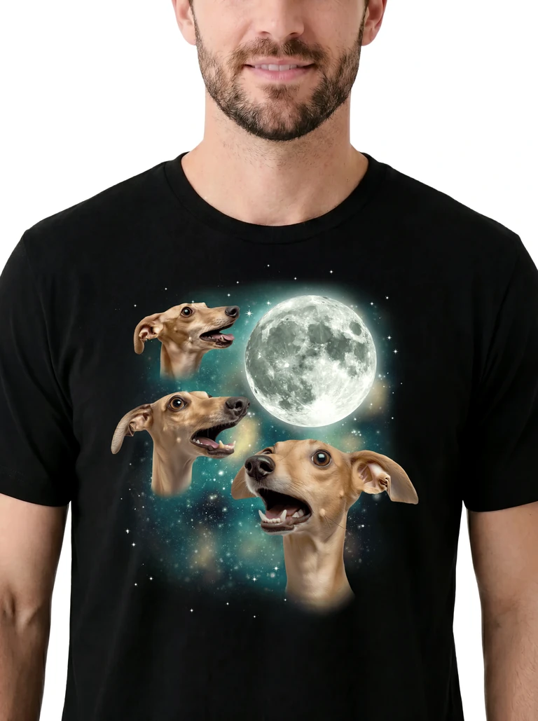 Three Whippet Moon on model m1-3