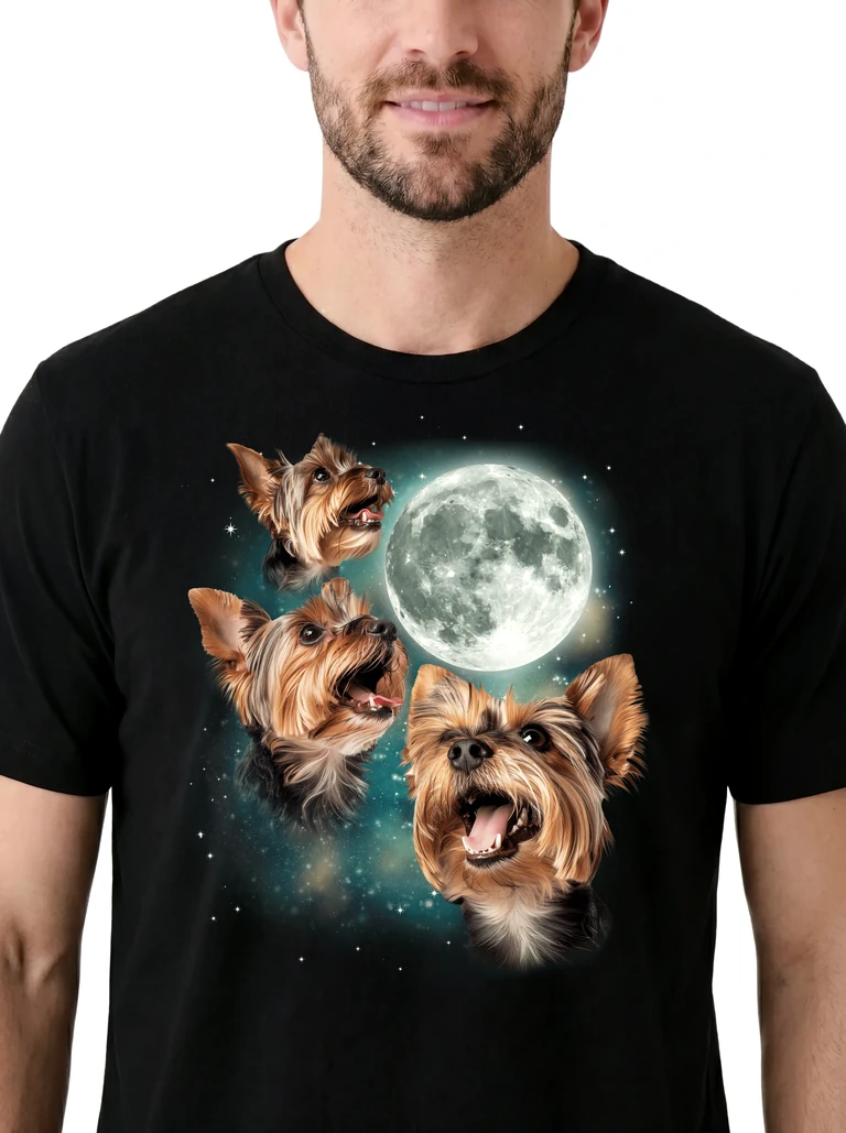 Three Yorkshire Terrier Moon on model m1-3